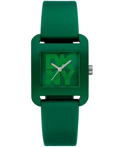 Dkny Women's City Sport Dark Green Silicone Strap Watch, 37mm
