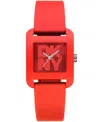 Dkny Women's City Sport Red Silicone Strap Watch, 37mm