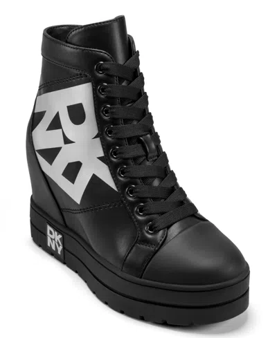 Dkny Women's Clary Wedge Sneakers In Black