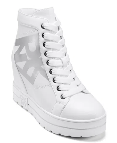 Dkny Women's Clary Wedge Sneakers In White
