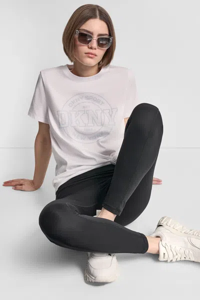 Dkny Women's Collegiate Medallion Logo T-shirt