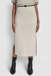 Dkny Women's Color Block Maxi Skirt With Side Slits And Logo Patch In Neutral