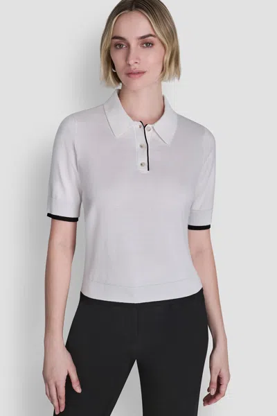 Dkny Women's Color Block Polo Sweater In Multi