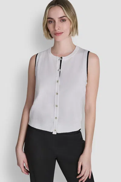 Dkny Women's Color Block Sleeveless Sweater Vest In Multi