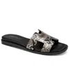 Dkny Columba Snake-effect Sandals In Black