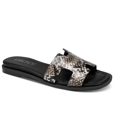 DKNY WOMEN'S COLUMBA SLIDE FLAT SANDALS