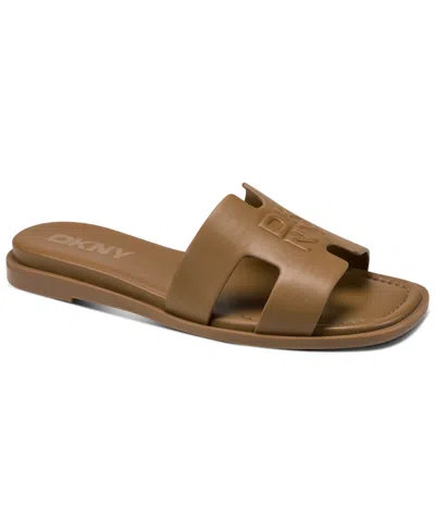 Dkny Women's Columba Slide Flat Sandals In Brown