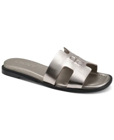Dkny Women's Columba Slide Flat Sandals In Gold