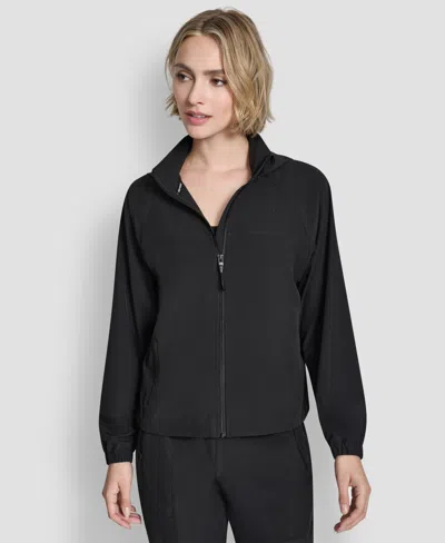 Dkny Women's Commuter Full-zip Jacket In Black