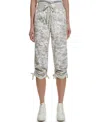 Dkny Women's Convertible Capri Cotton Poplin Cargo Pants In Sand