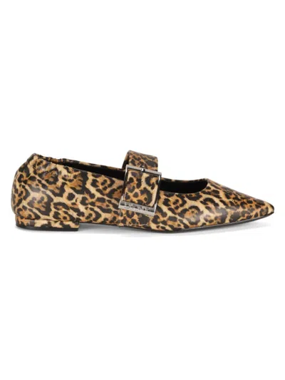 Dkny Women's Cormic Leopard-print Mary Janes In Multi