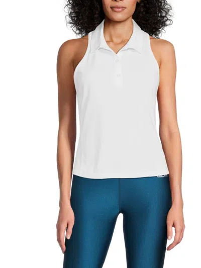 Dkny Women's Court Pique Racerback Tank Top In White