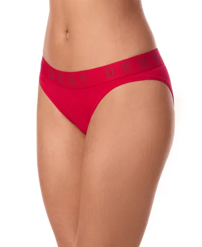 Dkny Women's Cozy Boyfriend Bikini Underwear Dk4513 In Red