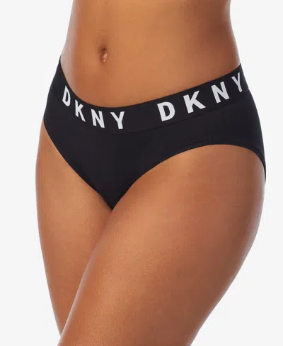 Dkny Women's Cozy Boyfriend Hi-cut Brief In Black