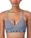 Dkny Wire-free Push-up Bra In Gray