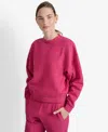 Dkny Logo Crop Sweatshirt In Pink