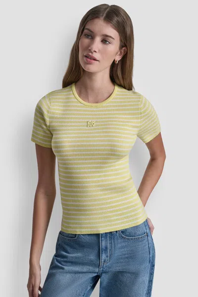Dkny Women's Crew Neck Striped T-shirt