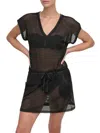 Dkny Women's Crochet Cover-up Minidress