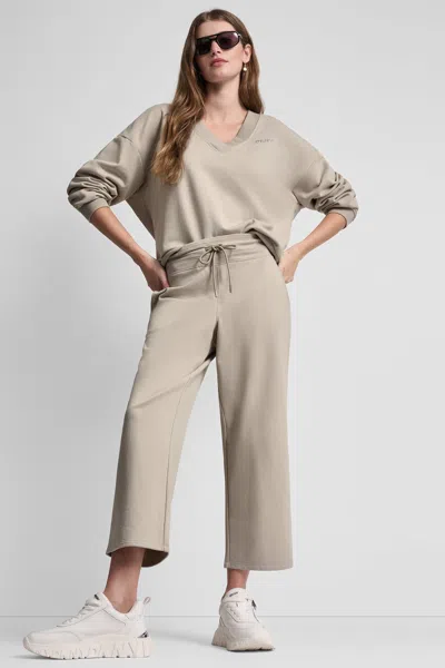 Dkny Women's Cropped High-rise Pants In Gray