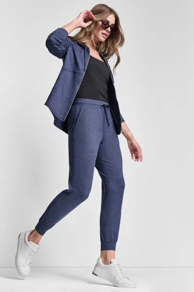 Dkny Women's Cropped High-rise Slim Jogger Pants In Blue