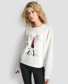 Dkny Women's Crossing Times Square Print Sweatshirt In White