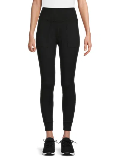 Dkny Women's Cuffed Ankle Leggings In Black