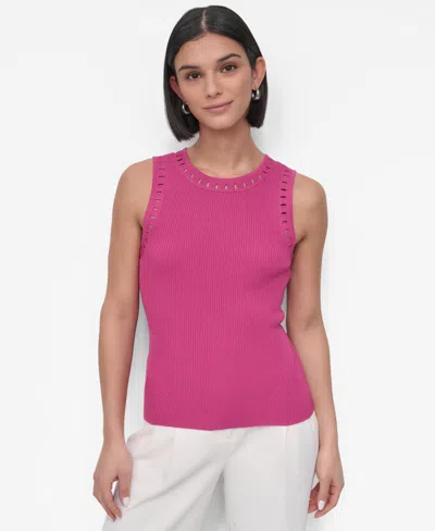 Dkny Women's Cutout-trim Sweater Tank