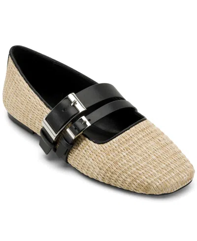 Dkny Women's Dade Almond Toe Ballet Flats In Natural,black