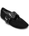 Dkny Dade Buckle Strap Mesh Ballet Flat In Black