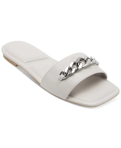 DKNY WOMEN'S DANIA CHAIN SLIDE SANDALS