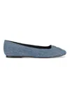 Dkny Women's Darianne Logo Ballet Flats In Blue
