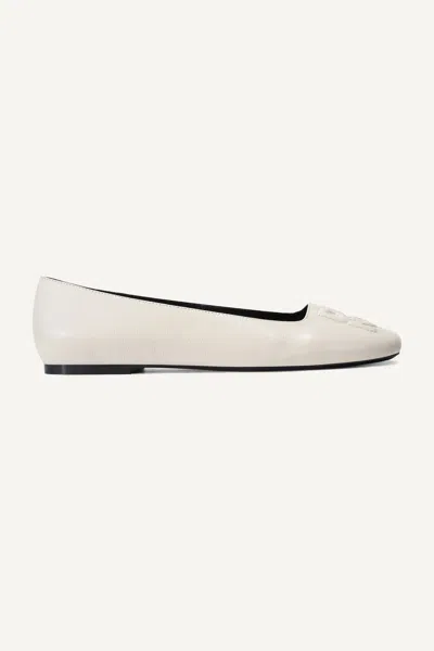 Dkny Women's Darianne Logo-embossed Ballet Flat In White