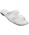 Dkny Square Toe Slide Sandal In Brt White