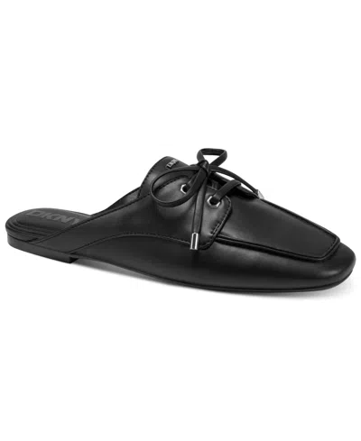 Dkny Women's Delmar Slip-on Boat Mule Flats In Black