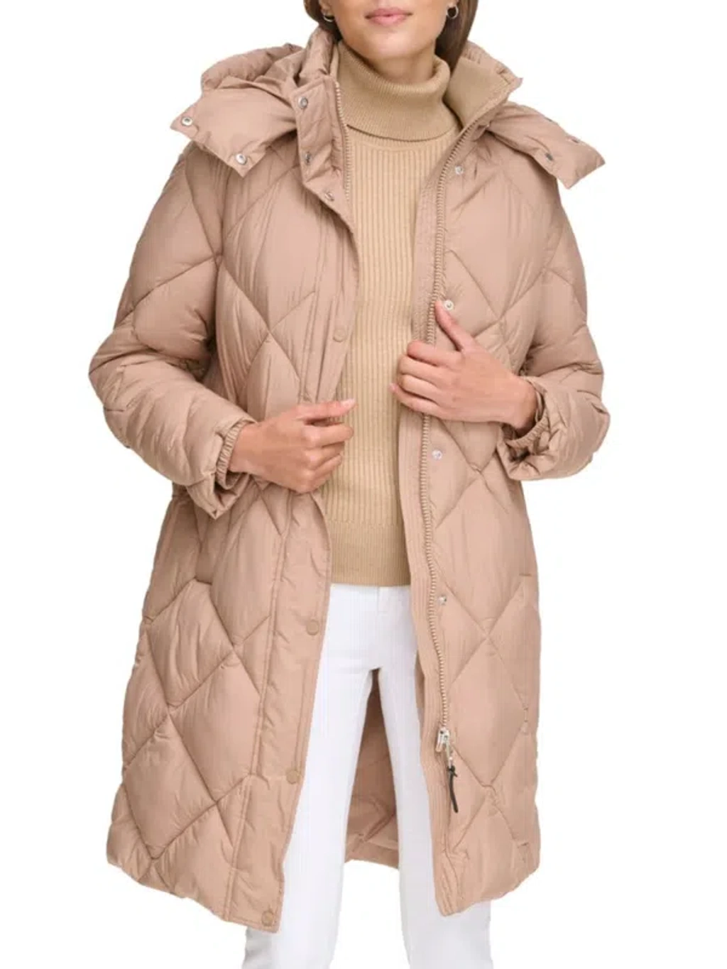 ダイヤモンドドッグス レディース フーディー dkny-women-diamond-quilted-and