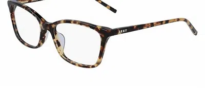 Dkny Women's Dk5013 Rectangle Eyeglasses In Tokyo Tortoise In Brown