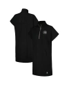 DKNY WOMEN'S DKNY SPORT BLACK CHICAGO CUBS EMILY QUARTER-ZIP SNEAKER DRESS