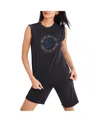 Dkny Women's  Sport Black Miami Marlins Madison Tri-blend Tank Top In Black