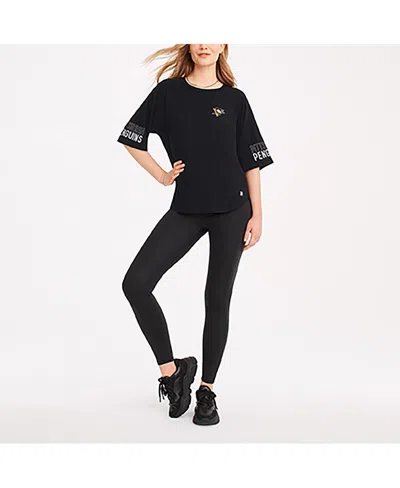 Dkny Women's  Sport Black Pittsburgh Penguins Diana Tri-blend Oversized T-shirt