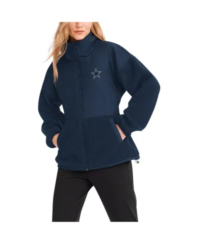 Dkny Women's  Sport Navy Dallas Cowboys Drew Sherpa Full-zip Jacket
