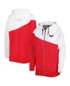 Dkny Women's  Sport Red, White Washington Capitals Gina Full-zip Hoodie In Red,white