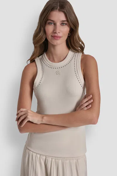 Dkny Women's Dome Studs Tank In Neutral