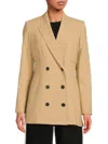 Dkny Women's Double-breasted Blazer In Gold
