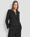 Dkny Women's Double Breasted Long Sleeves Blazer In Black