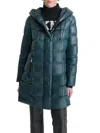 Dkny Hooded Packable Down Jacket In Malachite