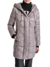 Dkny Hooded Packable Down Jacket In Thistle