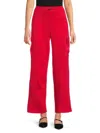 Dkny Women's Drawstring Cargo Wide-leg Pants In Red