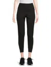 Dkny Women's Elasticized Waistband Compression Ankle-length Joggers In Black
