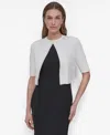 Dkny Women's Elbow-sleeve Cropped Knit Shrug