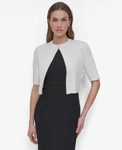 Dkny Women's Elbow-sleeve Cropped Knit Shrug